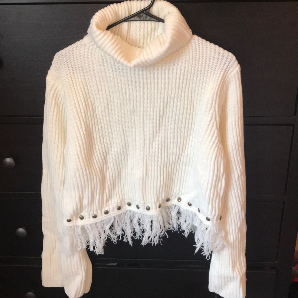 cream cropped sweater